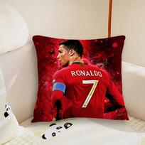 Vikama Cristiano Ronaldo futbolo pagalvės užvalkalas 45x45cm, futbolo žvaigždė svetainės ir miegamojo dekoravimui Short plush 30*30(CM)-1Pcs