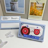60/300S Recordable Audio Greeting Card Tape Tape Style Diy Audio Message Card For Birthday Anniversary Valentines Holiday Gifts A4 gray