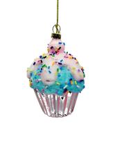 Eglutės žaisliukas Christmas Touch Cupcake, įvairių spalvų, 9 cm, stiklas