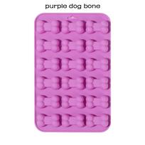 Rankų darbo šuniuko letenos kaulo formos tortų gamybos ledo kubelių padėklas silikoninės formos šokolado kepimo forma purple dog bone pink