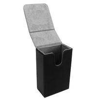 Tarot Storage Box with Sun Moon Design Large Size PU Leather Tarot Card Box for Universal Standard Size Tarot Cards Black gray