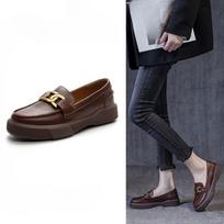 New Soft-soled Large-sized Low-top Shoes Retro Flat Single Shoes for Women 43 black