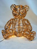 Dekoracija Christmas Touch Teddy su LED apšvietimu, 43 cm, ruda sp.