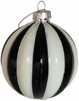 Eglutės žaisliukas Christmas Touch EBW440217, balta sp./juoda sp., 8 cm, stiklas