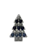 Eglutės žaisliukų rinkinys Christmas Touch, mėlyna sp./sidabro sp., 5 cm, plastikas, 17 vnt.