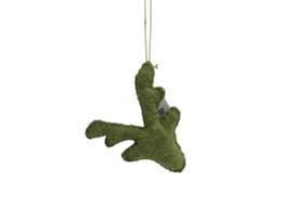 Eglutės žaisliukas Christmas Touch Deer, žalia sp., 16 cm, poliesteris/putų polietilenas