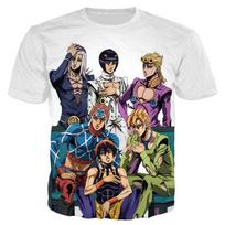 JoJo keistų nuotykių animaciniai marškinėliai Vyriški Moteriški animaciniai filmai 3D spausdinti marškinėliai Madingi Harajuku Vaikiški marškinėliai, marškinėliai, viršutiniai drabužiai XXXL gray