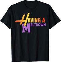 Having A Meltdown Retro Funny Style T shirt T-Shirt Mens Kids L purple