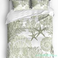 Ocean Starfish Coral Vessel Shell Duvet Cover With Pillow Case Custom 3pcs Bedding Set Quilt Cover Double Bed Home Textile EU Single 135*200cm/53x79in 3pcs