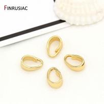 14K paauksuotas karabinas pakabukams, grandinėlėms, papuošalų gamybai 10 Pieces beige