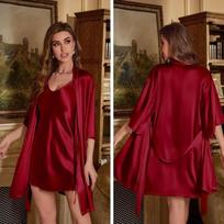 2PC Suit Lady Rayon Bathrobe Gown Sleep Set Summer Homewear Sleepdress Casual Kimono Sleepwear Nightgown XL brown