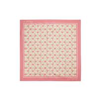 COACH Logo love print silk scarf, same style for men and women, couple model, pink pink