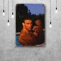 Jean claude van damme Retro Vintažinis skardinis ženklas Plakatas Dekoratyvinė plokštelė Metalinė plokštelė Sienų dekoras 20x30cm（7.8x11.8inch）