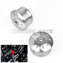 Frame Hole Plug Kit for Kawasaki Z900RS / CAFE / SE 2018–2026 CNC Aluminum Frame Guard Insert Cap Cover Accessories Silver Small (2PCS)