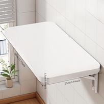 1Pc Wall Mounted Folding Table,Space Saving Wall Rack with Baffle for Home Restaurant Furniture gray