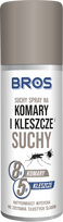 BROS sausasis purškiklis nuo uodų ir erkių, 90 ml