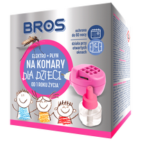 BROS – elektrinis + skystas priemonė nuo uodų, skirta vaikams nuo 1 metų amžiaus.