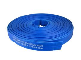 Mėlyna plokščia PVC vandens žarna 1″, 50 m, 2 bar GEKO G70007