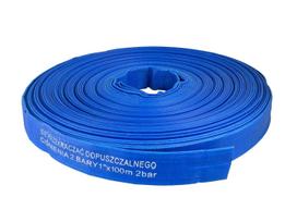 Mėlyna plokščia PVC vandens žarna 1″, 100 m, 2 bar GEKO G70008