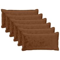 vidaXL Mesti pagalvė 6 vnt. HOUTEN Šviesiai rudas 40 x 70 cm Flanelė