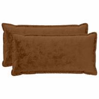 vidaXL Mesti pagalvė 2 vnt. HOUTEN Šviesiai rudas 40 x 70 cm Flanelė