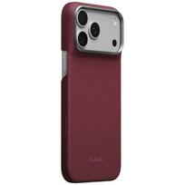 PITAKA Edge Case Argyle MagSafe dėklas Apple iPhone 18 Pro Max / 17 Pro Max, bordo spalvos