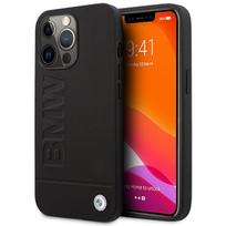 BMW BMHMP14LSLLBK Apple iPhone 14 Pro dėklas, Signature Logo Imprint MagSafe, juodas