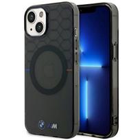 BMW Pattern MagSafe kietasis dėklas Apple iPhone 14, pilkas (BMHMP14SHGPK)