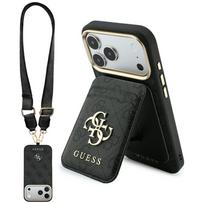 Guess 4G dėklas su pinigine, MagSafe, skirtas Apple iPhone 18 Pro / 17 Pro, rudas