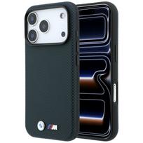 BMW M Quadrille Kevlar Metal Logo MagSafe dėklas Apple iPhone 18 Pro Max / 17 Pro Max, tamsiai mėlynas