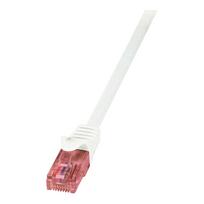 LogiLink PrimeLine CQ2091U Cat.6 U/UTP komutacinis kabelis, RJ-45, 10 m, be halogenų, baltas