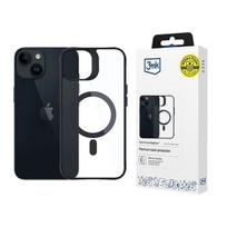 3MK Satin Armor MagCase su MagSafe, skirta Apple iPhone 13 / 14, permatoma su juodu rėmeliu (156075-0)