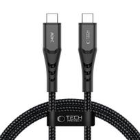 Tech-Protect Ultraboost UB11T USB-C – USB-C kabelis PD 240W, 100 cm, juodas