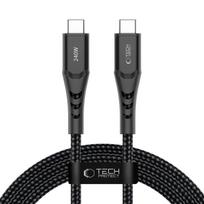 Tech-Protect Ultraboost UB11T USB-C – USB-C kabelis PD 240W, 200 cm, juodas