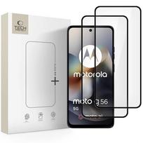 Tech-Protect Glass Fit+ grūdintas stiklas skirtas Motorola Moto G56 5G (2 vnt.), juodas