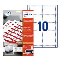 Avery Zweckform L4727-20 lipdukai vardų ženkleliams, 90 x 54 mm, balti