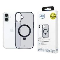 3MK Smoke Case Mag&Stand MagSafe išmaniojo telefono dėklas su stovu, skirtas Apple iPhone 16 Plus, permatomas