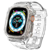 Spigen Rugged Armor Pro apyrankė su korpusu, skirta Apple Watch Ultra 49 mm, Crystal Clear