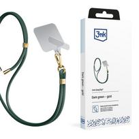 3MK EasyClip telefonų pakabukas, Dark Green / Gold