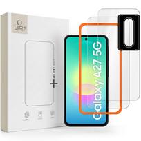Tech-Protect Easy Set+ Samsung Galaxy A27 5G skaidraus grūdinto stiklo ekrano ir objektyvo apsaugos rinkinys (3 vnt.)