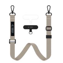 Tech-Protect C6S Rope Crossbody 2-in-1 telefono pakabukas, Cosmic Latte (smėlinis)