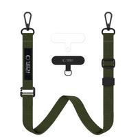 Telefono laikiklis ant kaklo Tech-Protect C6S Rope Crossbody 2-in-1, Cargo Khaki (alyvuogių)