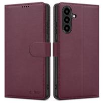 Tech-Protect portfelio tipo dėklas su atlenkiamu viršeliu Samsung Galaxy A36 / A56 / A37 5G, bordo spalvos