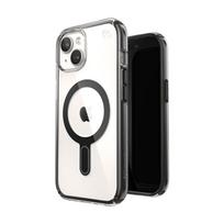 Speck Presidio Perfect-Clear ClickLock & MagSafe SPK526 dėklas, skirtas Apple iPhone 15 / 14 / 13, Clear / Frosted Black / Slate Grey