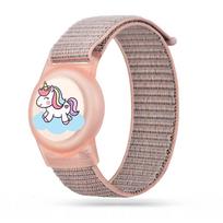 Tech-Protect Nylon For Kids, Magic Pony, skirtas Apple AirTag 1 / 2, rausvos spalvos