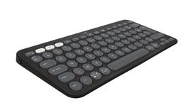 Logitech Pebble Keys 2 K380s belaidė Bluetooth klaviatūra (920-011803), grafito spalvos, prancūziška klaviatūros išdėstymas