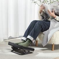 Maclean MC-460 Ergonomic Footrest Leg Foot Rest Infinitely Adjustable Angle Under Desk Removable Cushion Cushioned