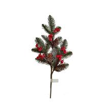 Dirbtinė šakelė Christmas Touch, raudona sp./žalia sp., 48 cm