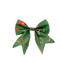 Kalėdinė dekoracija, "Kalėdiniai kaspinėliai" Christmas Touch SY24B-D03, 24 cm, žalia sp., 2 vnt.