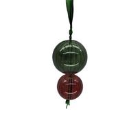 Eglutės žaisliukas Christmas Touch EBV340887, raudona sp./žalia sp., 4 - 5 cm, stiklas